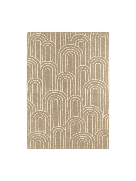 Ručne tkaný vlnený koberec Arco, 100 % vlna, Béžová/krémovobiela, Š 80 x D 150 cm (veľkosť XS)