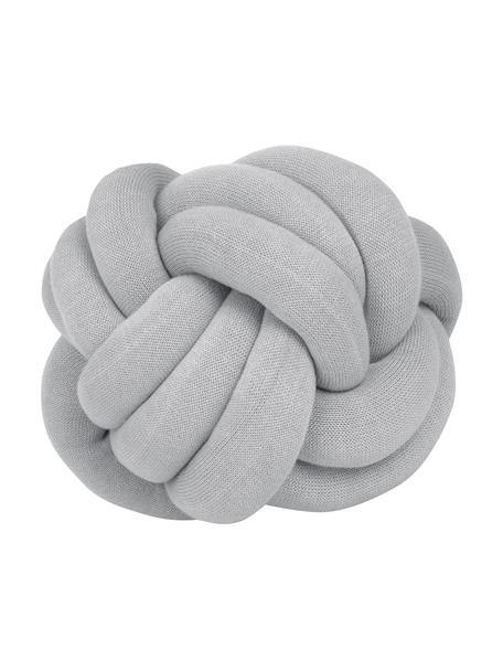 Poduszka supeł Twist, Jasny szary, Ø 30 cm