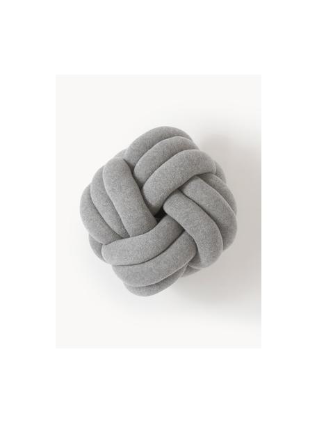 Puf nudo Twist, Funda: 100% algodón, Gris claro, Ø 30 cm