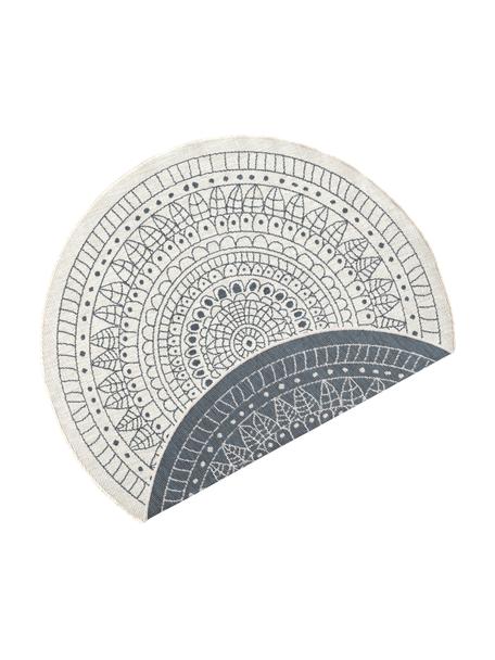 Tappeto reversibile da interno-esterno Porto, 100% polipropilene, Grigio, bianco crema, Ø 140 cm (taglia M)