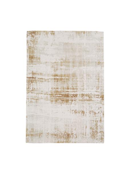 Naplocho tkaný bavlněný koberec Louisa, Stříbrná, zlatohnědá, Š 80 cm, D 150 cm (velikost XS)