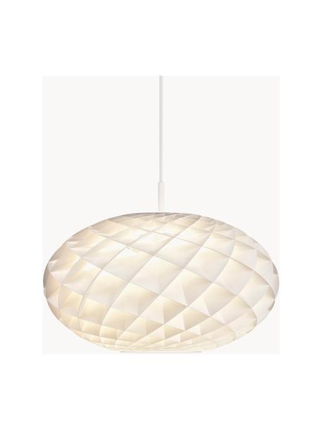 Lampada a sospensione ovale a LED Patera, Paralume: pellicola in PVC, Baldacchino: alluminio cromato, acrili, Con lampadina, 2.700 K, Ø 50 x Alt. 36 cm