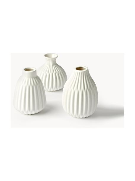 Sada malých porcelánových váz Palo, 3 díly, Porcelán, Bílá, Sada s různými velikostmi