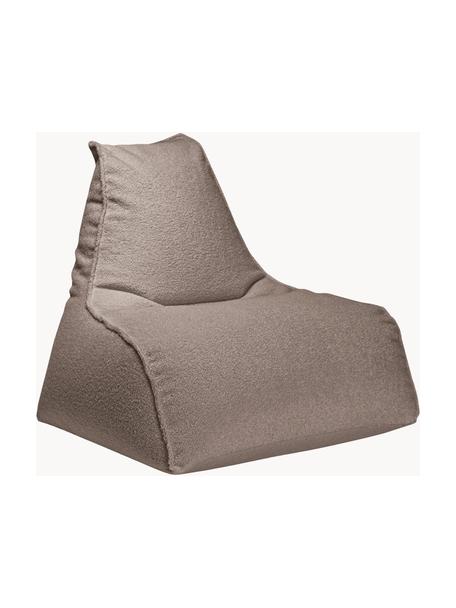 Sitzsack Woolly aus Bouclé, Bezug: Bouclé (100 % Polyester) , Bouclé Taupe, B 70 x T 80 cm