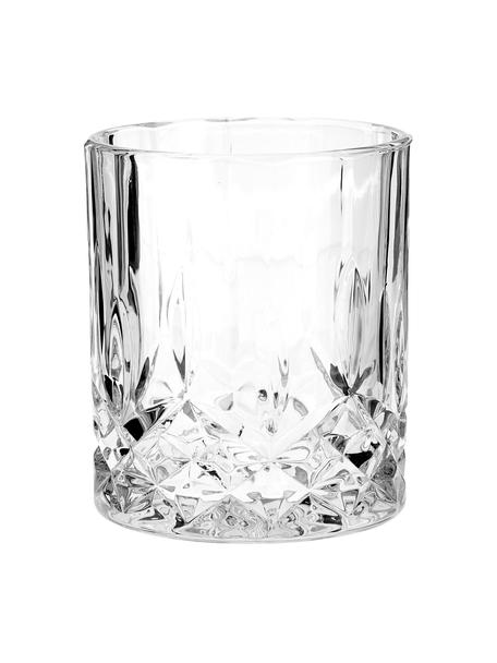 Glazen George met kristalreliëf, 4 stuks, Glas, Transparant, Ø 8 x H 10 cm