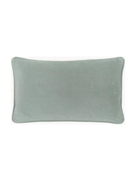 Sametový povlak na polštář Dana, 100% bavlněný samet, Šalvějově zelená, Š 30 cm, D 50 cm