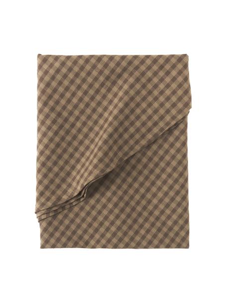 Tovaglia in cotone a quadri Rylie, 100% cotone, Tonalità marroni, Ø 145 cm