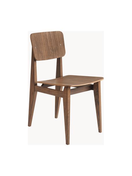 Silla de madera de nogal C-Chair, Madera de nogal americano embarnizada, Madera de nogal americano, An 41 x F 53 cm