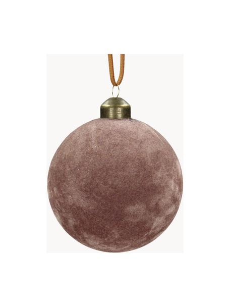 Bolas de Navidad de terciopelo Velvet, 6 uds., Rosa, Ø 8 cm