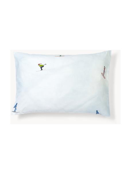 Funda de almohada de percal Ski, diseño Kera Till, Azul claro, An 50 x L 70 cm