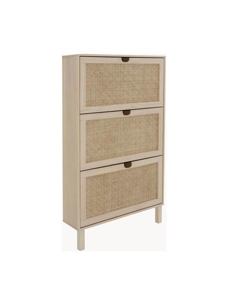 Schoenenkast Sholin met opvouwbare vakken, Frame: gelamineerd MDF, Hout, gefolieerd, B 80 x H 120 cm