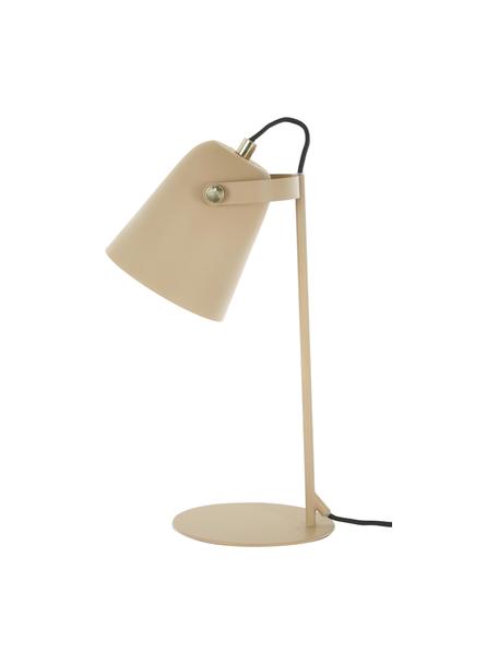 Lámpara de escritorio pequeña Steady, Pantalla: metal recubierto, Cable: cubierto en tela, Arena, An 13 x Al 26 cm