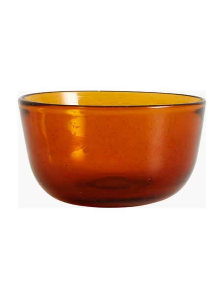 Cuencos de vidrio soplado Airy, 6 uds., Vidrio soplado artesanalmente, Naranja, Ø 13 x Al 8 cm
