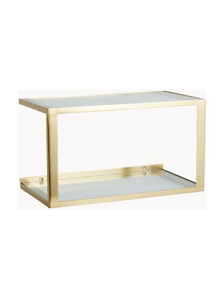 Metalen wandrek Nera, Frame: metaal, gecoat, Goudkleurig, B 36 x H 20,5 cm