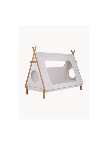 Kinderbed Tipi van grenenhout, Grenenhout, Grenenhout, wit gelakt, B 90 x L 200 cm