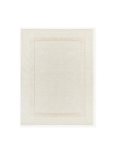 Tapis en coton tissé main avec structure haute et basse Dania, 100 % coton, certifié GRS, Blanc crème, larg. 300 x long. 400 cm (taille XL)