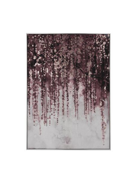 Stampa su tela Willow, Cornice: legno di pino, materiale , Immagine: tela, Lilla,marrone,grigio, Larg. 103 x Alt. 143 cm