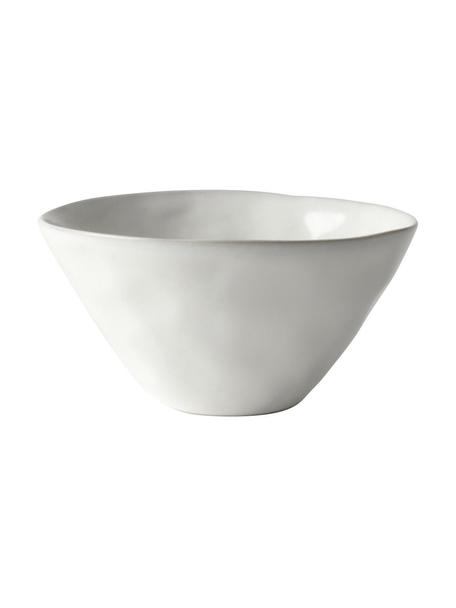 Cuencos White Organic, 4 uds., Gres, Blanco, Ø 14 x Al 7 cm