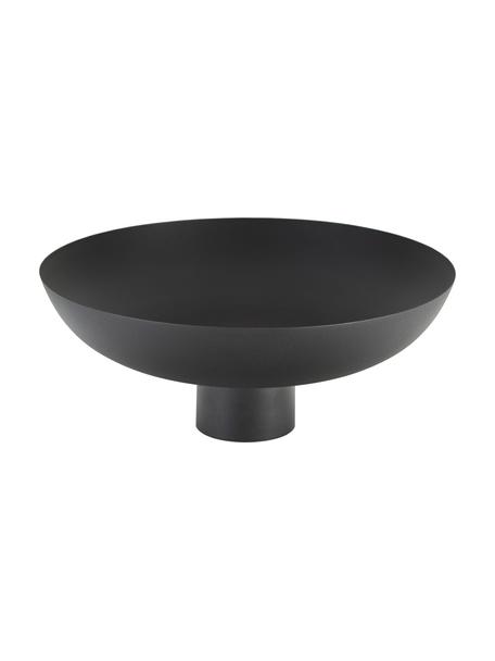Bol decorativo grande Tower, Metal recubierto, Negro, Ø 36 x Al 15 cm