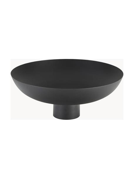 Grote decoratieve schaal Tower, Gecoat metaal, Zwart, Ø 36 x H 15 cm