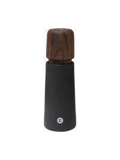 Gewürzmühle Stockholm aus Walnussholz, Korpus: Porzellan, Mahlwerk: Keramik, Dunkles Holz, Schwarz, Ø 6 x H 17 cm