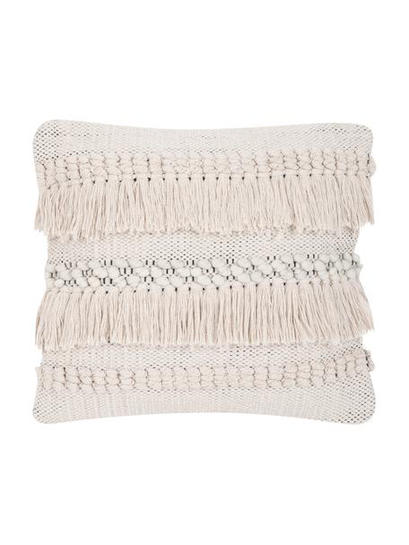 Boho kussenhoes Kele in ecru, 100% katoen, Ecru, B 40 x L 40 cm