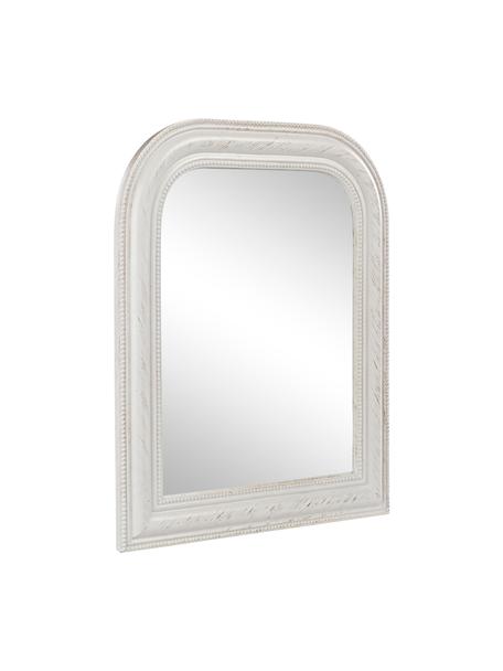 Nástěnné zrcadlo s dřevěným rámem Mirco, Bílá, Š 50 cm, V 60 cm