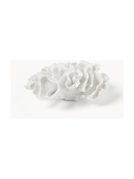 Design objet décoratif Coral, Polyrésine, Blanc, larg. 25 x haut. 10 cm