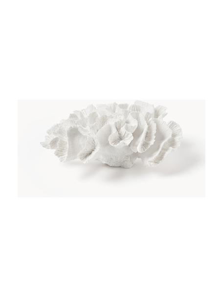 Designová dekorace Coral, Polyresin, Bílá, Š 25 cm, V 10 cm