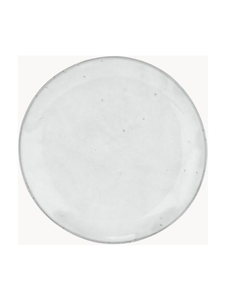 Handgemachte Frühstücksteller Nordic Sand, 4 Stück, Steingut, Hellgrau, gesprenkelt, Ø 20 x H 3 cm