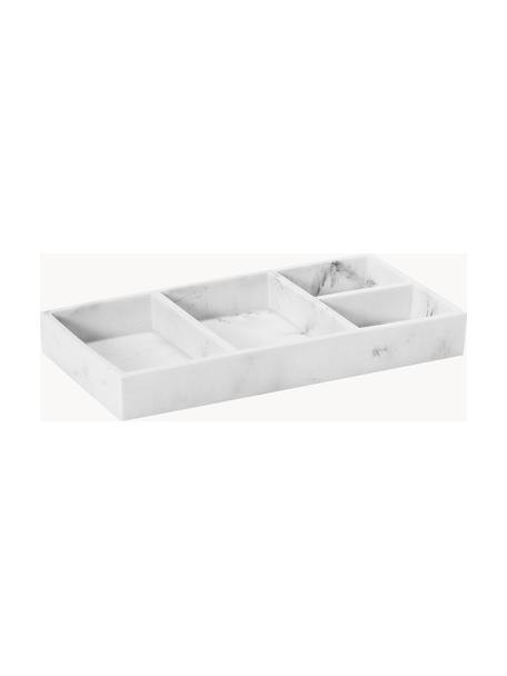 Organizér na šperky so vzhľadom mramoru Karla, Polymérová živica, Biela, mramorová, Š 31 x V 4 cm
