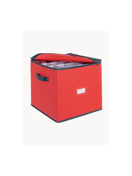 Weihnachtskugel-Aufbewahrungsbox Xmas für 27 Stück, Bezug: Kunststoff, Innen: Karton, Rot, Petrol, B 33 x H 33 cm