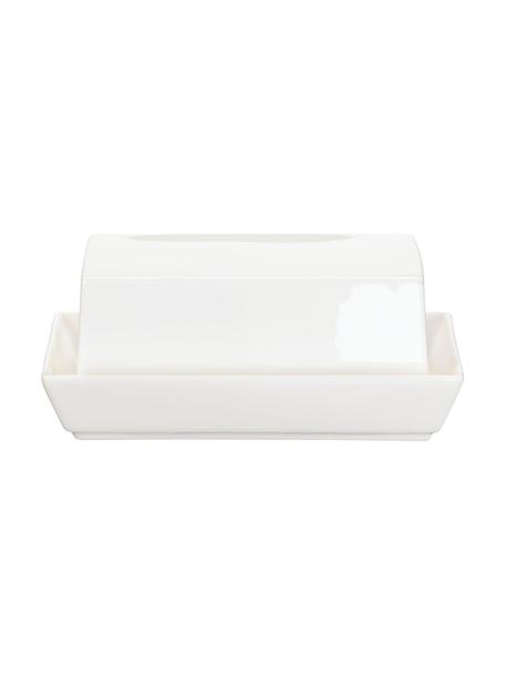 Beurrier en porcelaine à table, Porcelaine Fine Bone China
Fine Bone China est une porcelaine tendre, qui se distingue particulièrement par sa brillance et sa translucidité, Blanc, larg. 16 x haut. 8 cm