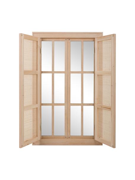 Espejo de pared de madera ventana Cayetana, Espejo: cristal, Madera clara, An 74 x Al 118 cm