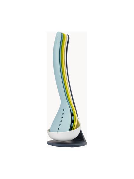 Set de utensilios de cocina con soporte Nest, 6 pzas., Plástico termoplástico, Tonos verde y amarillo, Ø 12 x Al 34 cm