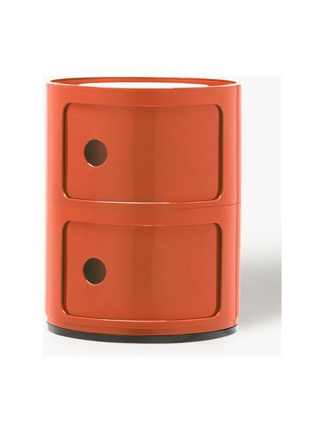 Design Container Componibili, 2 Elemente, Kunststoff (ABS), durchgefärbt, Orange, glänzend, Ø 32 x H 40 cm