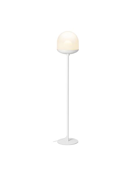 Kleine Stehlampe Magia aus Glas, Lampenschirm: Glas, Weiss, Ø 25 x H 131 cm