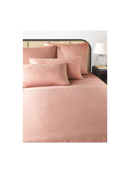 Baumwollsatin-Betttuch Comfort, Webart: Satin Fadendichte 300 TC,, Altrosa, B 180 x L 280 cm