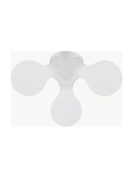 Applique luce regolabile Atomium, Struttura: metallo rivestito, Paralume: plastica, Bianco, Larg. 64 x Alt. 30 cm