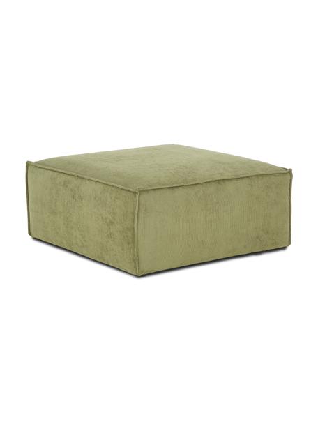 Sofa-Hocker Lennon aus Cord, Bezug: Cord (92% Polyester, 8% P, Gestell: Massives Kiefernholz, FSC, Cord Grün, B 88 x H 43 cm