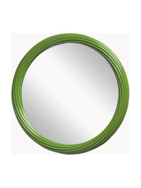 Okrúhle nástenné zrkadlo Churros, Zelená, Ø 34 cm