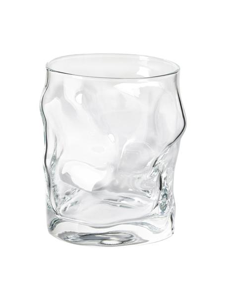 Sklenice v organickém tvaru Sorgente, 6 sk, Sklo, Transparentní, Ø 9 x V 11 cm, 420 ml