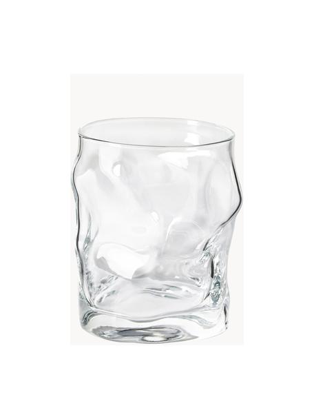 Vasos de forma orgánica Sorgente, 6 uds., Vidrio, Transparente, Ø 9 x Al 11 cm, 420 ml