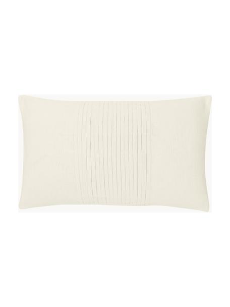Leinen-Kissenhülle Dalia mit Strukturmuster, 51 % Leinen, 49 % Baumwolle, Off White, B 30 x L 50 cm