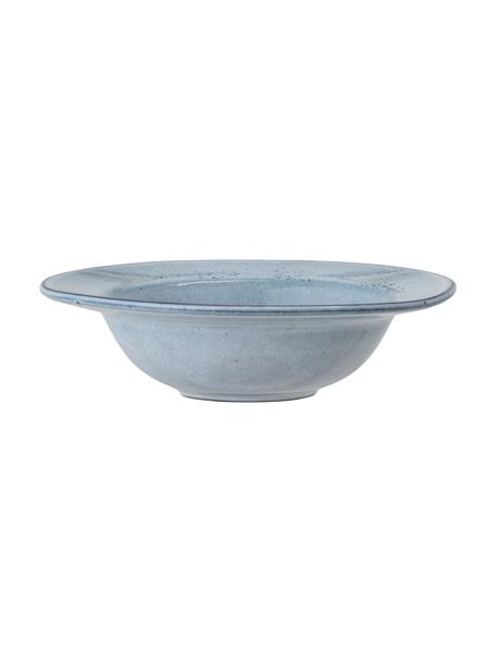 Ručně vyrobený hluboký talíř Sandrine, Kamenina, Odstíny modré, Ø 22 cm, vnitřní: 15 cm