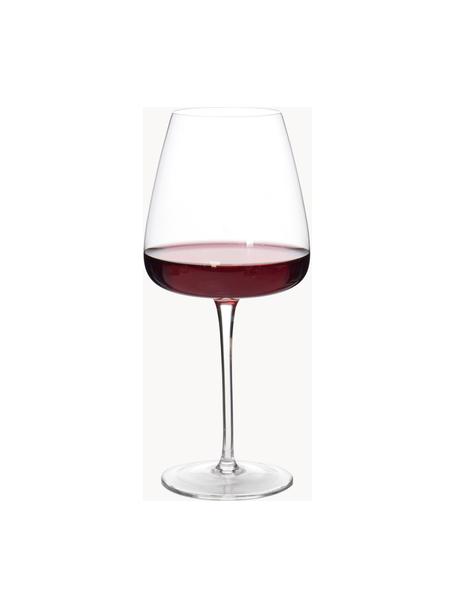 Mondgeblazen rode wijnglazen Ellery, 4 stuks, Glas, Transparant, Ø 11 x H 23 cm, 610 ml
