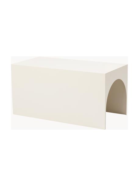 Metall-Couchtisch Arch, Stahl, beschichtet, Off White, B 60 x H 30 cm