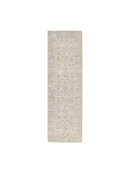 Handgewebter Chenilleläufer Loire, Flor: 95 % Baumwolle, 5 % Polye, Beigetöne, B 80 x L 250 cm