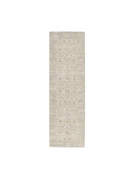 Handgewebter Chenilleläufer Loire, Flor: 95 % Baumwolle, 5 % Polye, Beigetöne, B 80 x L 250 cm