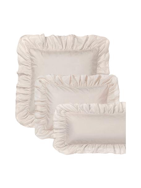 Taie d'oreiller en coton à volants Louane, 100 % coton
Densité 200 fils par pouce carré, qualité confort

Le linge de lit en coton est agréablement doux sur la peau, absorbe bien l'humidité et convient aux personnes allergiques

Le matériau est certifié STANDARD 100 OEKO-TEX®, 4265CIT, CITEVE, Beige, larg. 50 x long. 70 cm